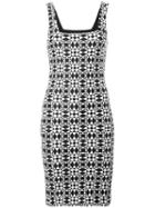 Fausto Puglisi Square-neck Fitted Dress, Women's, Size: 44, Black, Polyamide/spandex/elastane