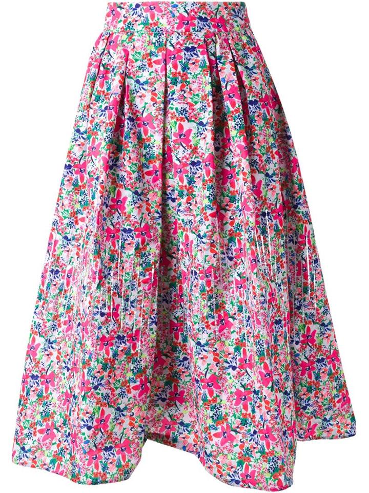 Dresscamp Floral A-line Skirt, Women's, Size: 38, Pink/purple, Polyester
