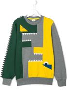 Fendi Kids 'monster' Printed Sweatshirt, Boy's, Size: 14 Yrs, Grey