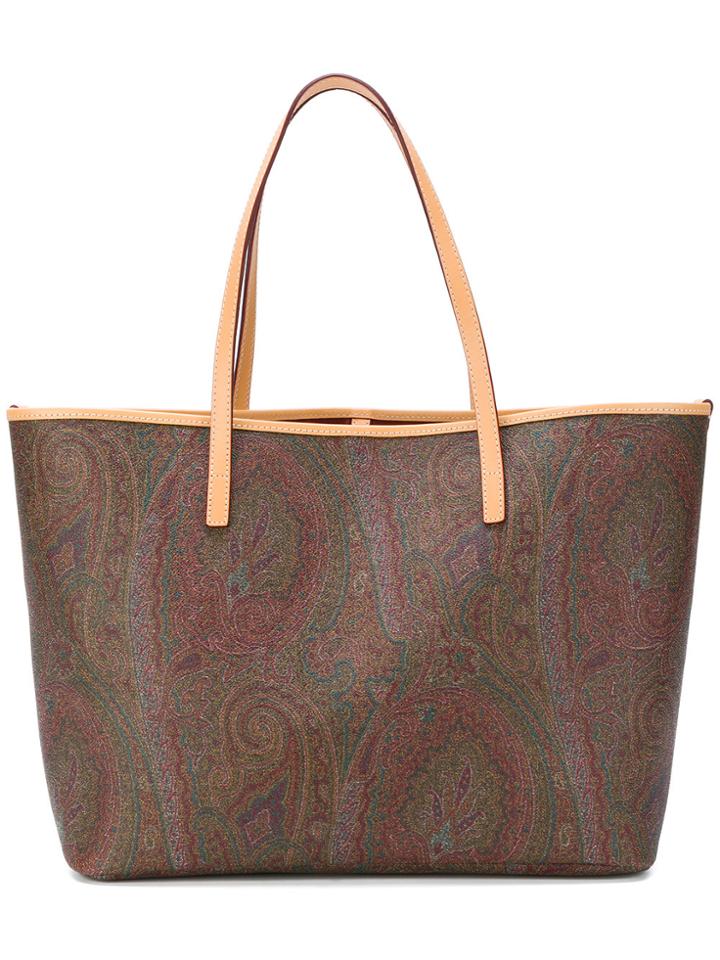 Etro Paisley Print Tote - Brown