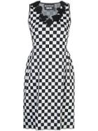 Boutique Moschino Checkboard Shift Dress - White