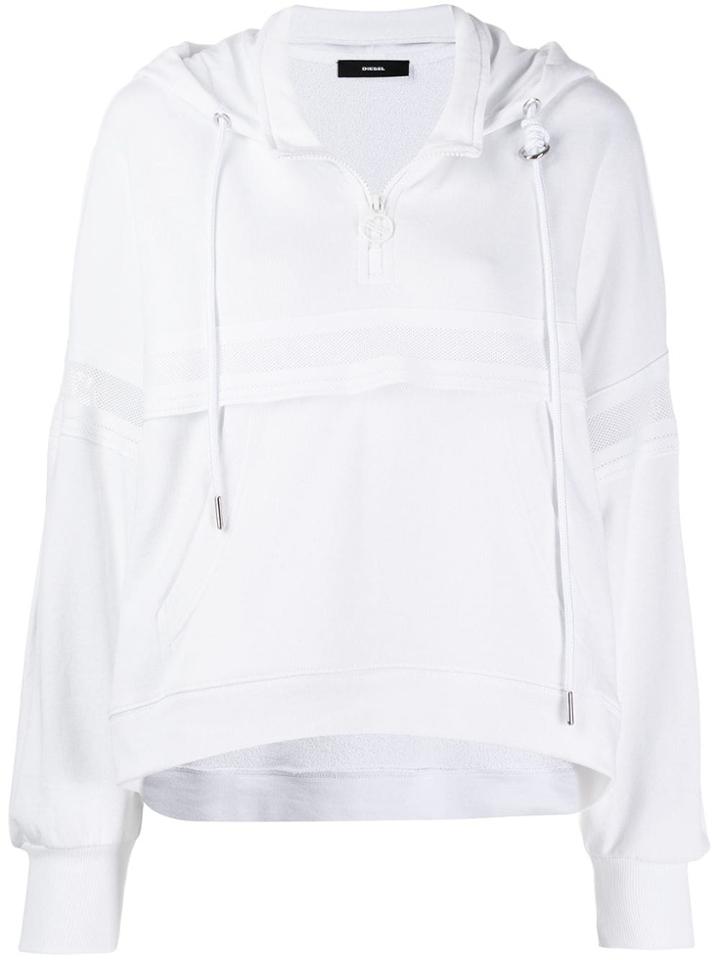 Diesel Knitted Bands Hoodie - White