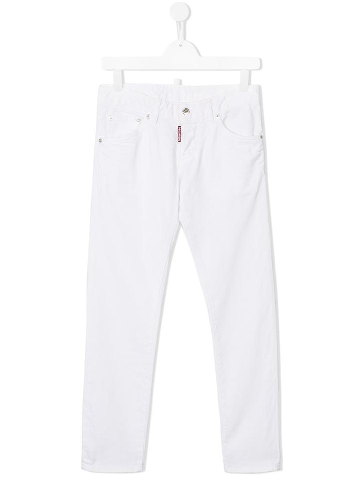 Dsquared2 Kids Slim Fit Jeans, Boy's, Size: 14 Yrs, White