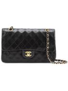 Chanel Vintage Medium Double Flap Shoulder Bag, Women's, Black