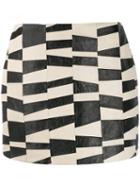 Saint Laurent Mosaic Mini Skirt - Neutrals