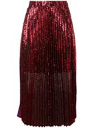 Philosophy Di Lorenzo Serafini Sequinned Pleated Skirt - Red