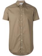 Kolor Embroidered Collar Shirt, Men's, Size: 3, Brown, Cotton