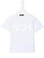 No21 Kids Logo Print T-shirt, Boy's, Size: 12 Yrs, White