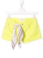 Alberta Ferretti Kids Bandana Detailed Shorts - Yellow