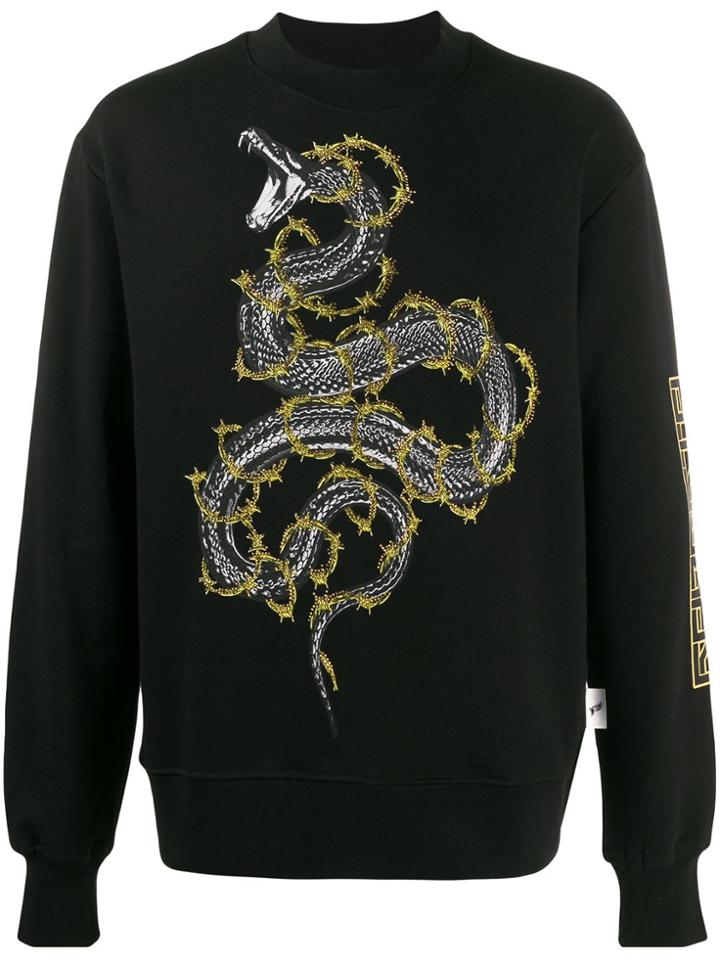 Roberto Cavalli Snake Print Sweatshirt - Black