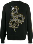 Roberto Cavalli Snake Print Sweatshirt - Black