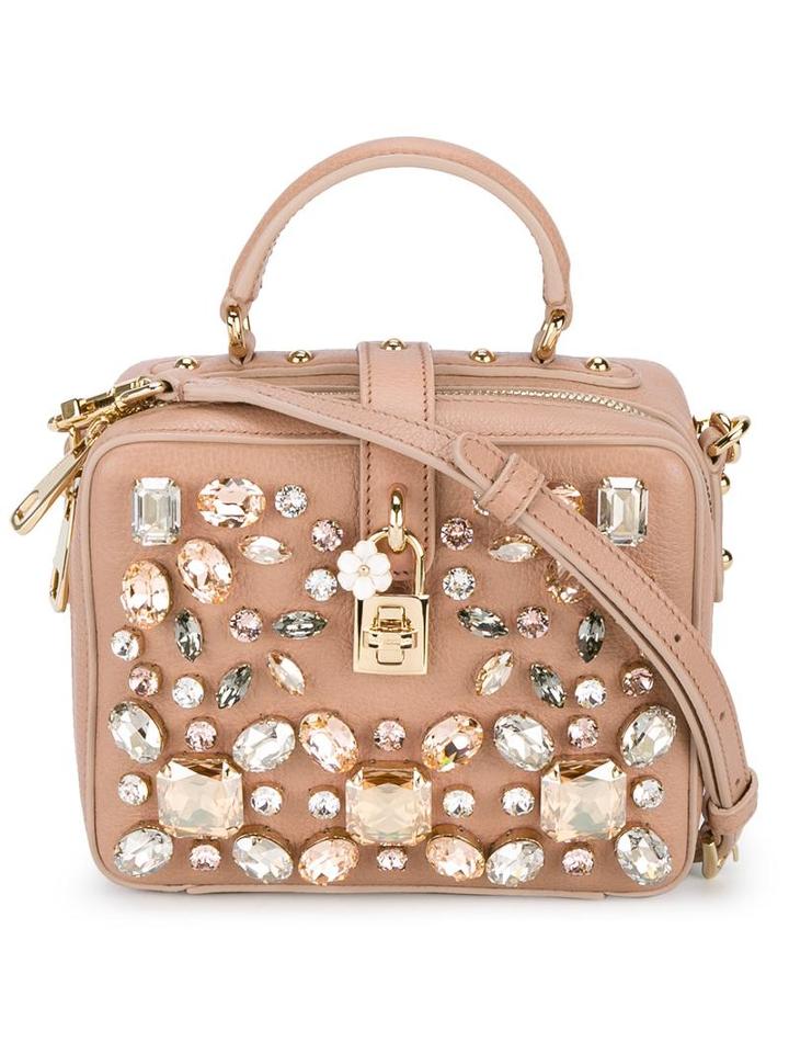 Dolce & Gabbana Dolce Soft Tote, Women's, Nude/neutrals, Leather/glass/cotton