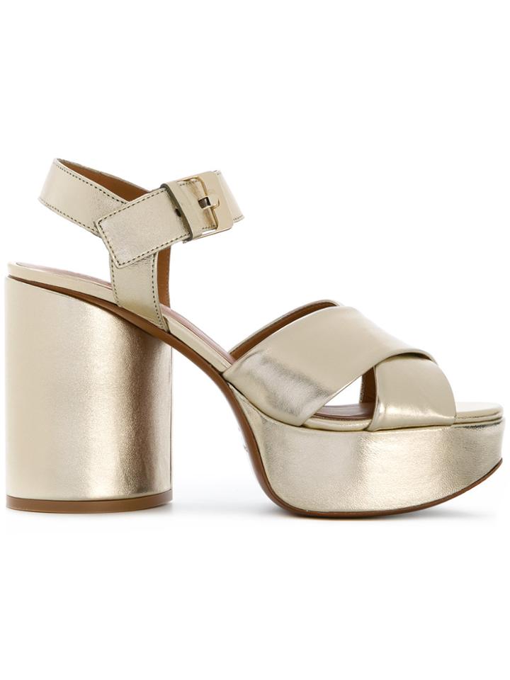 Robert Clergerie Platform Sandals - Metallic