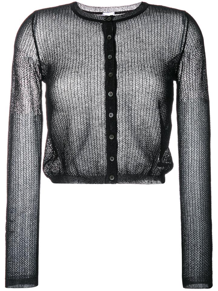 M Missoni Sheer Knitted Cardigan - Black