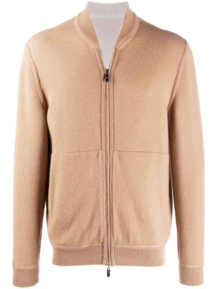 Ermenegildo Zegna Reversible Zip Cardigan - Neutrals