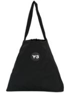 Y-3 Logo Patch Shoulder Bag, Women's, Black, Polyurethane/polyester
