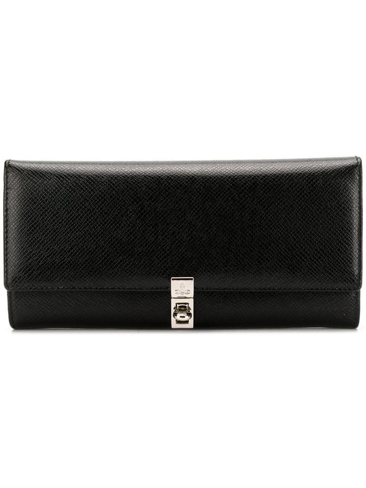 Vivienne Westwood Flip Lock Continental Wallet - Black