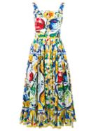 Dolce & Gabbana Majolica Print Dress, Women's, Size: 42, Cotton