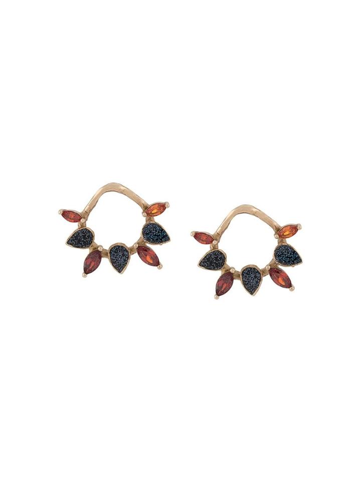 Voodoo Jewels Round Glitter Earrings - Gold