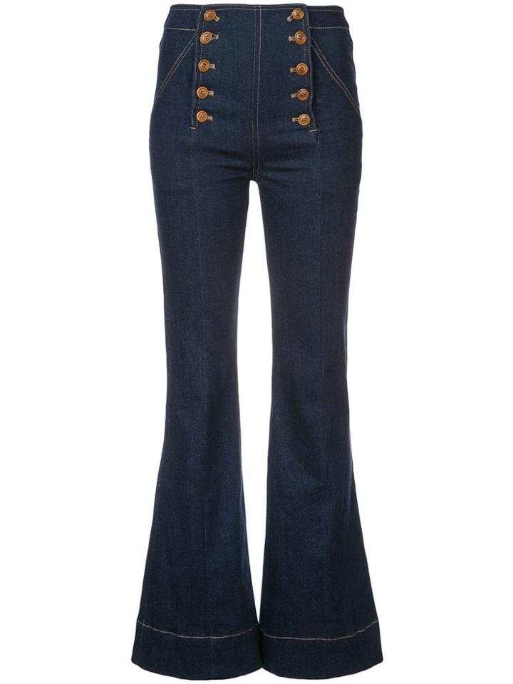 Ulla Johnson Flared Jeans - Blue