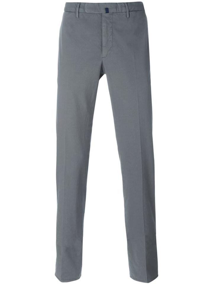 Incotex Classic Chinos, Men's, Size: 56, Grey, Cotton/spandex/elastane