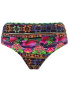 Blue Man Mid Rise Printed Bikini Bottom, Women's, Size: P, White, Lyocell