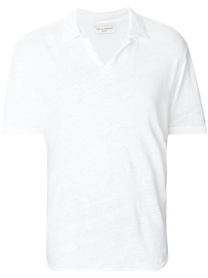 Officine Generale Classic Short-sleeve Polo Top - White