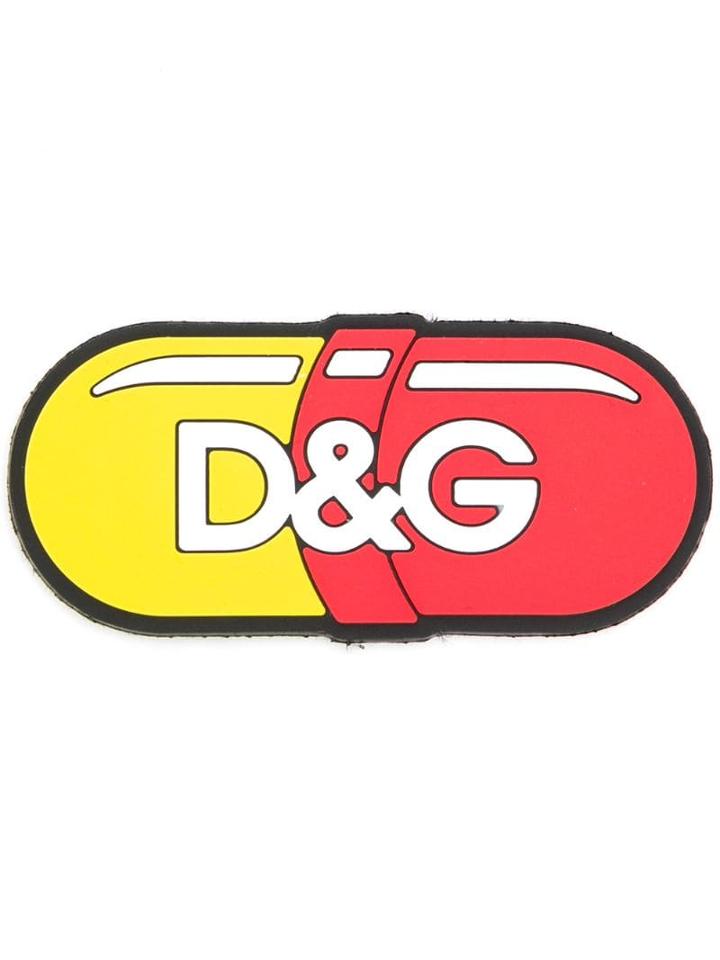 Dolce & Gabbana Pill Shaped Logo Patch - Red