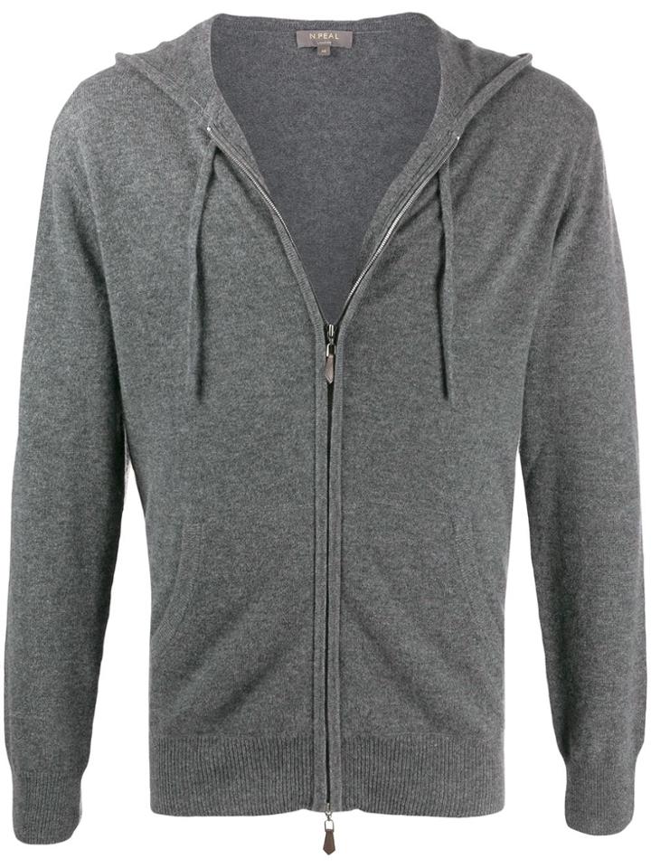 N.peal Cashmere Knitted Hoodie - Grey