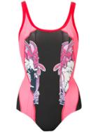 Stella Mccartney - Beach Print One-piece - Women - Polyamide/spandex/elastane - 42, Black, Polyamide/spandex/elastane