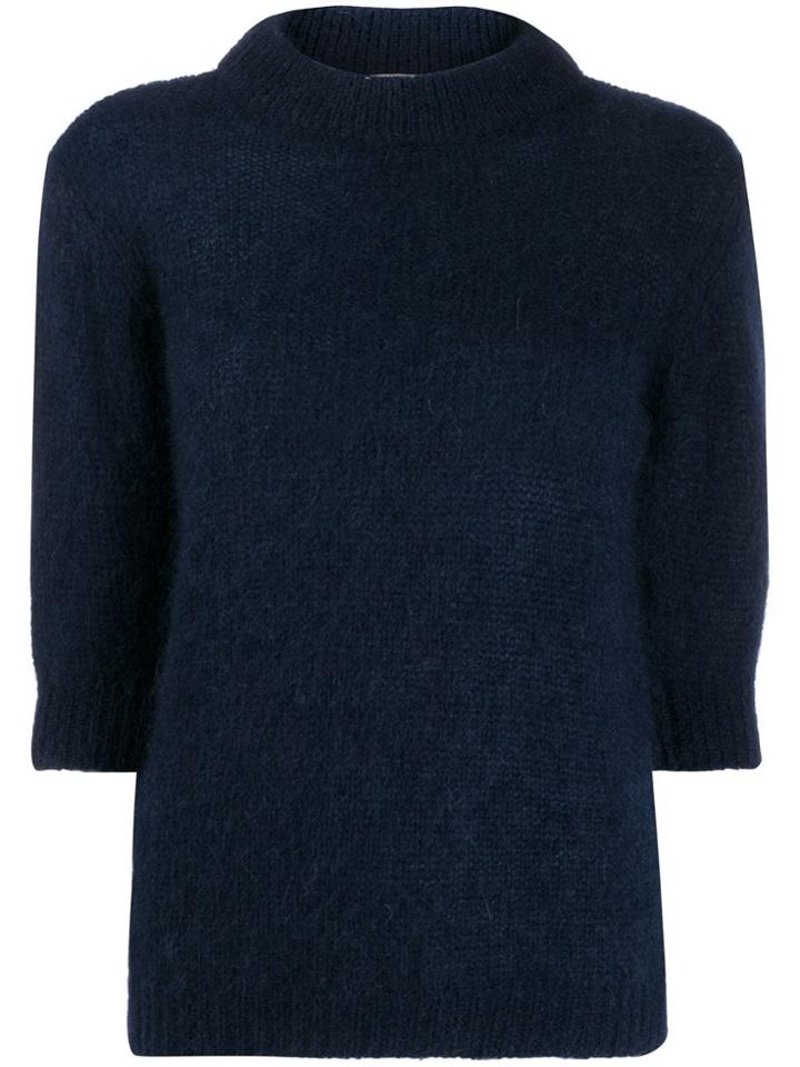 Lardini Short-sleeve Fitted Top - Blue