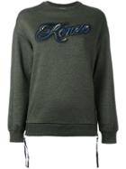 Kenzo - Kenzo Lyrics Sweatshirt - Women - Cotton/nylon/polyester - Xs, Green, Cotton/nylon/polyester