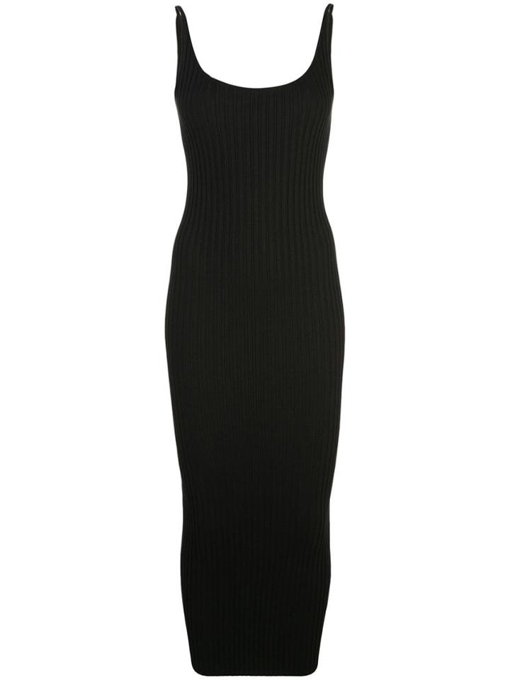 Paco Rabanne Ribbed Dress - Black