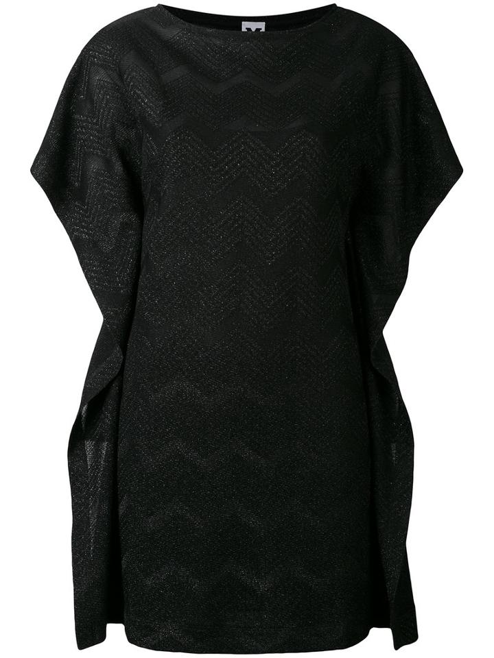 M Missoni - Metallic Chevron Dress - Women - Cotton/polyamide/polyester/metallic Fibre - S, Black, Cotton/polyamide/polyester/metallic Fibre
