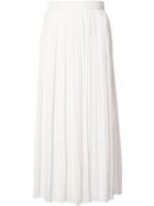 Elizabeth And James Pleated Midi Skirt, Women's, Size: Xs, White, Polyester