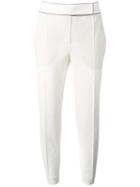 Brunello Cucinelli Metallic Trim Trousers, Women's, Size: 46, Nude/neutrals, Spandex/elastane/virgin Wool/acetate/brass