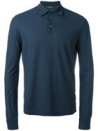 Zanone Longsleeved Polo Shirt - Blue