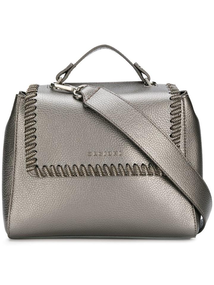 Orciani Chain Trim Tote - Grey