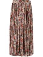 Valentino Floral Print Midi Skirt