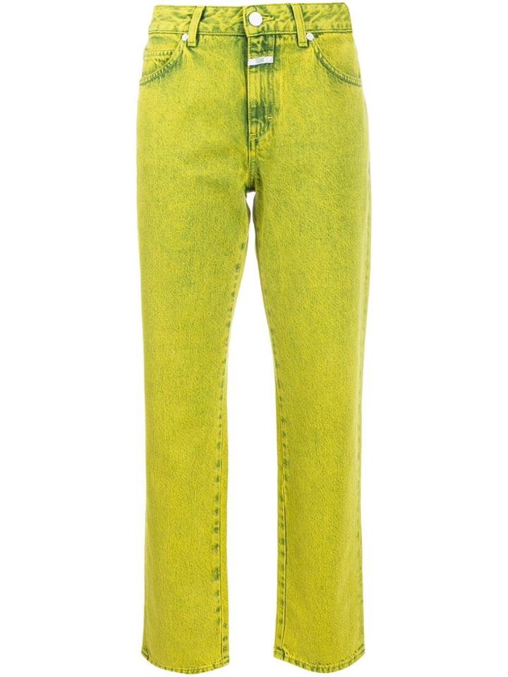 Closed Colour Block Straight Leg Jeans - Yellow