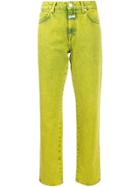 Closed Colour Block Straight Leg Jeans - Yellow