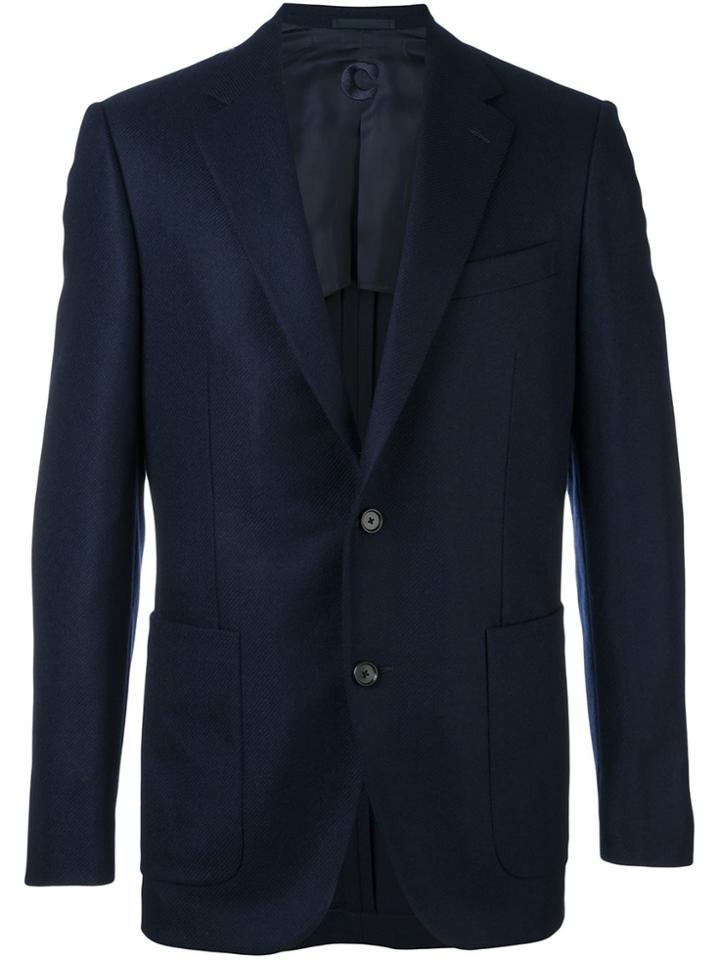 Caruso Two Button Blazer - Blue