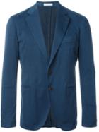 Boglioli Two Button Blazer, Men's, Size: 50, Blue, Cotton/silk/cupro