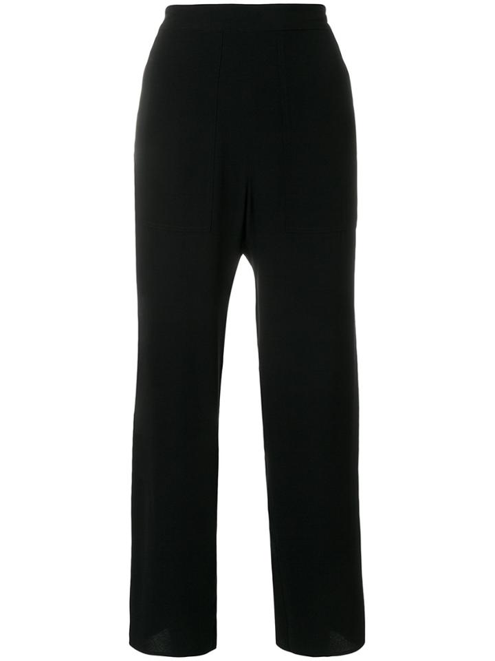 Vanessa Bruno Cropped Wide-leg Trousers - Black