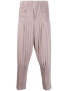 Homme Plissé Issey Miyake Pleated Dropped Crotch Trousers - Pink