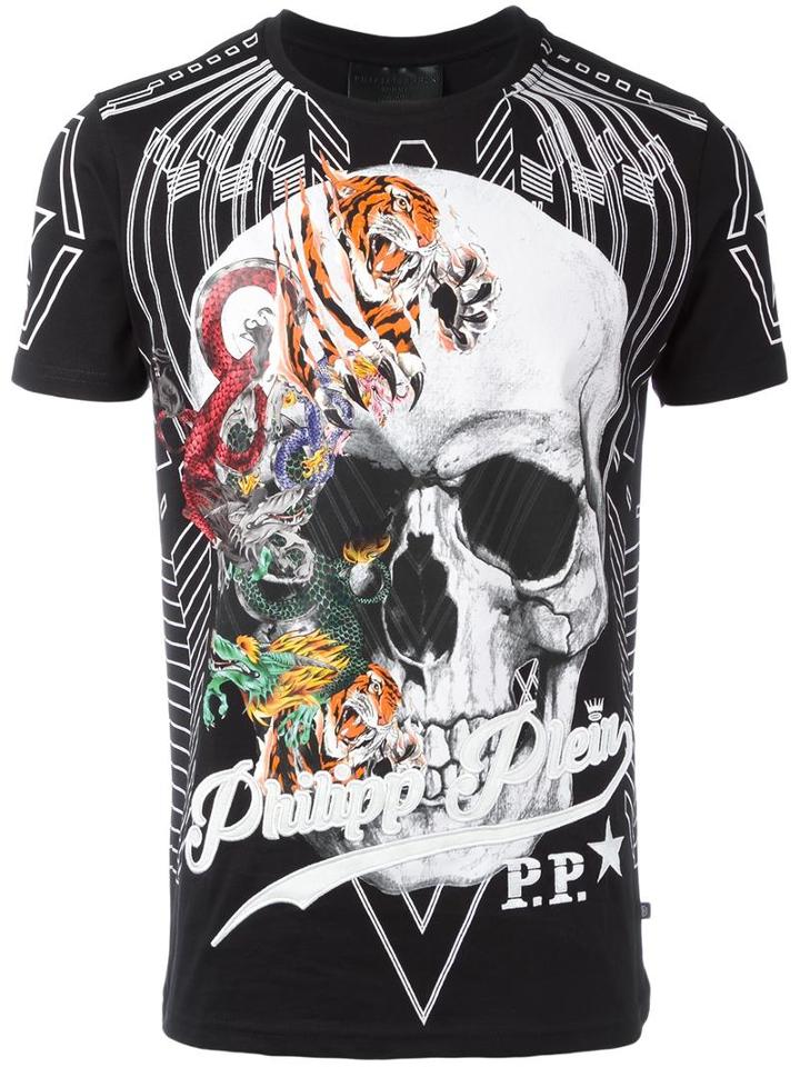 Philipp Plein Animals T-shirt, Men's, Size: Large, Cotton