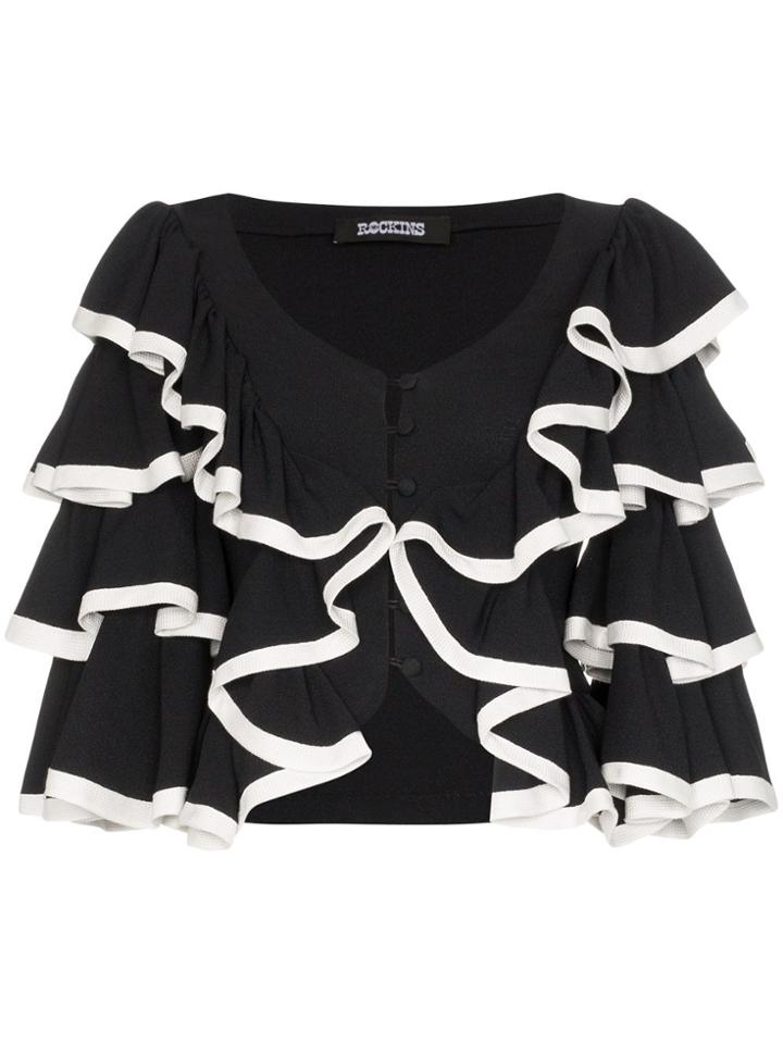 Rockins Ruffled Mariachi Style Cape - Black