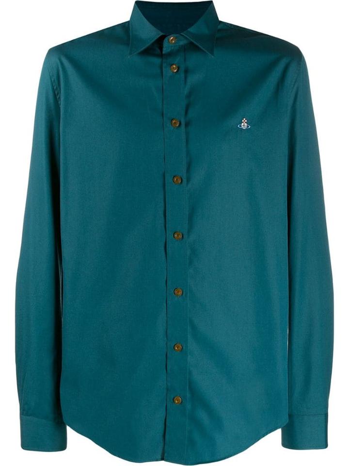 Vivienne Westwood Plain Button Shirt - Green