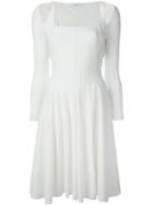 Givenchy Quilted Knit Dress, Women's, Size: Small, White, Viscose/polyamide/spandex/elastane/spandex/elastane