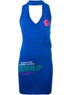 Dsquared2 Open Back Dress, Women's, Size: Medium, Blue, Cotton